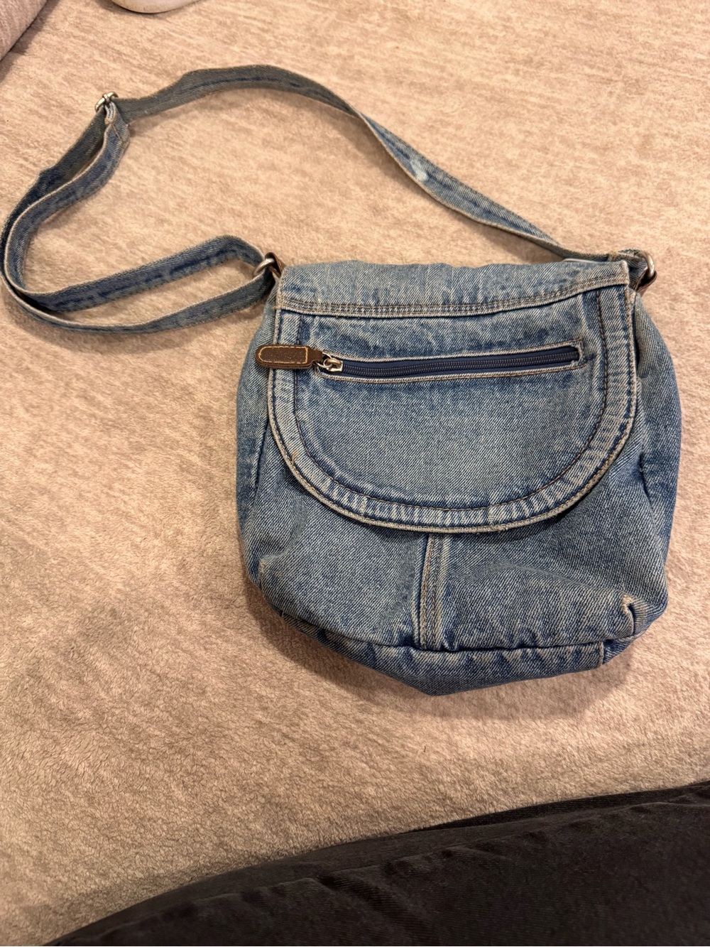 Denim Crossbody Bag - Light Blue Women’s Shoulder Bag